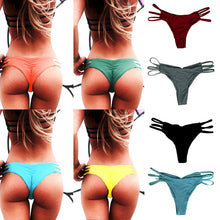 Charger l'image dans la galerie, Black Friday Deals Women Brazilian Cheeky Bikini Bottom Thong Bandage Bathing Beach New Summer Swimsuit Swimwear