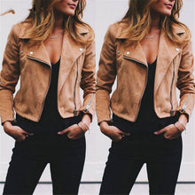 Charger l'image dans la galerie, Autumn Winter Women Coat women Casual Tops Ladies Suede Leather Zip Up Jackets Coats Women warm Coats Fashion Streetwear