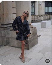 Charger l'image dans la galerie, Autumn Casual Jacket Women Ladies Long Sleeve Loose Leather Coat Work Jacket Formal Coat za veste manteau femme