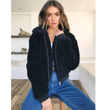 Charger l'image dans la galerie, 2019 Winter arrival Women Cotton Fluffy Long Sleeve Jacket Ladies Warm Outerwear Cardigan Coat