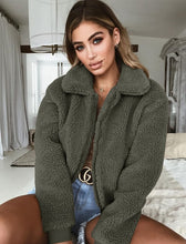 Charger l'image dans la galerie, 2019 Winter arrival Women Cotton Fluffy Long Sleeve Jacket Ladies Warm Outerwear Cardigan Coat