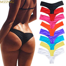 Charger l'image dans la galerie, MSSNNG 2019 Swim Briefs Women Trunks Beachwear Underwear Brazilian Thong Biquini Cut Bottoms Suit Panties Swim Short  Swimsuit